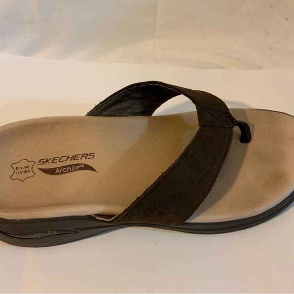Sketchers Go Walk Sandals archfit size 6 brown - Picture 2 of 10